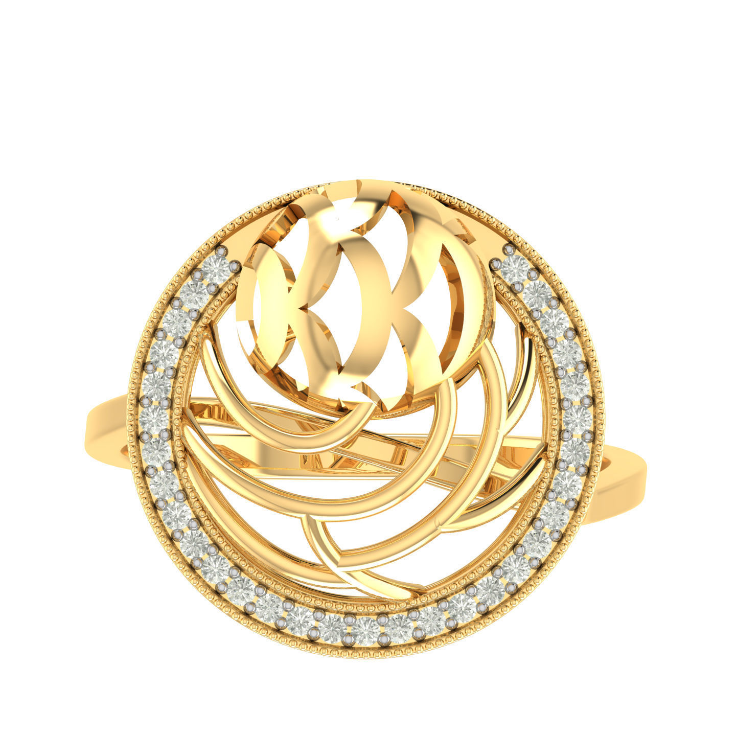 Light weight ring earrings pendant set 3dm stl 4 renders model  3D print model_14