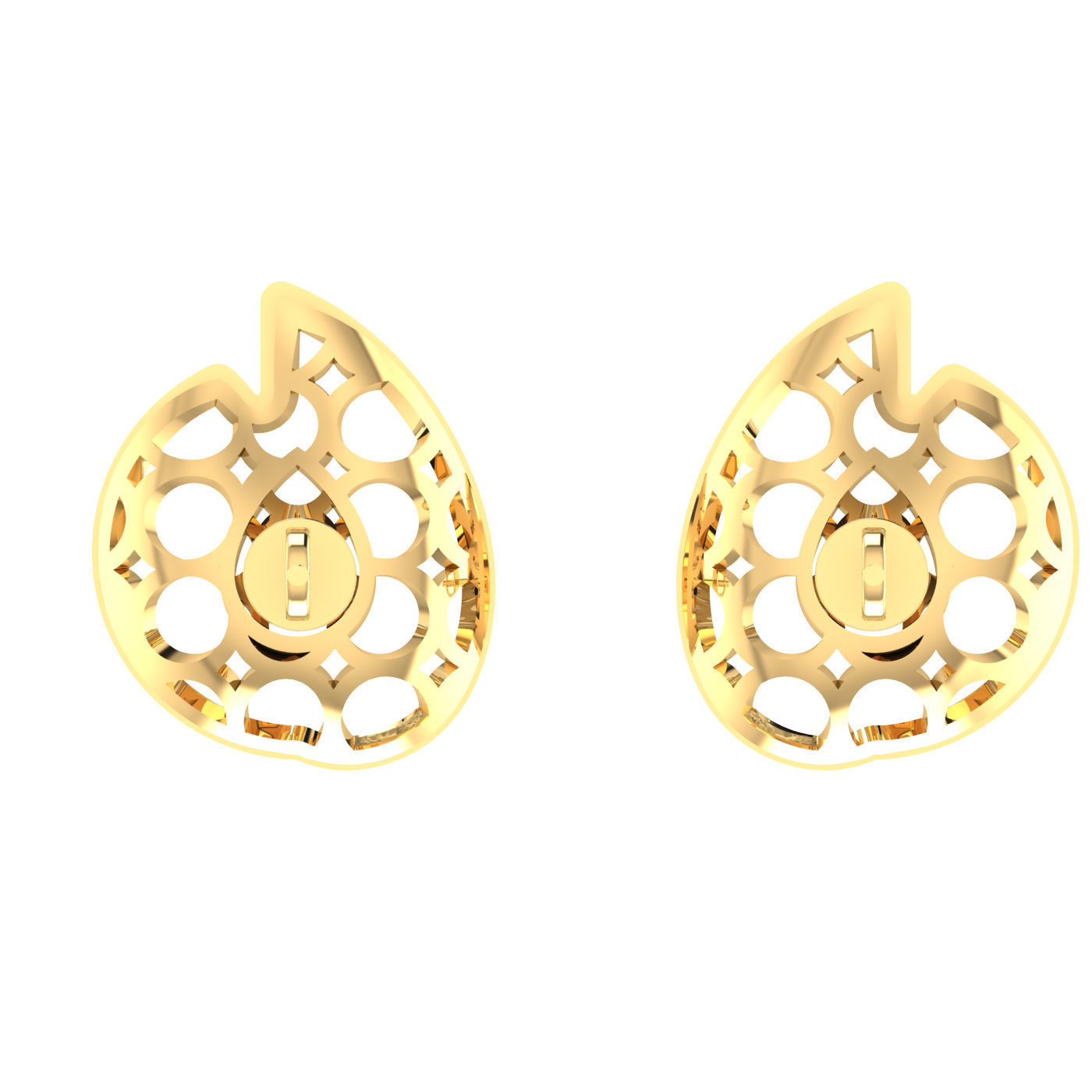 Light weight ring earrings pendant set 3dm stl 4 renders model 3D print model_2