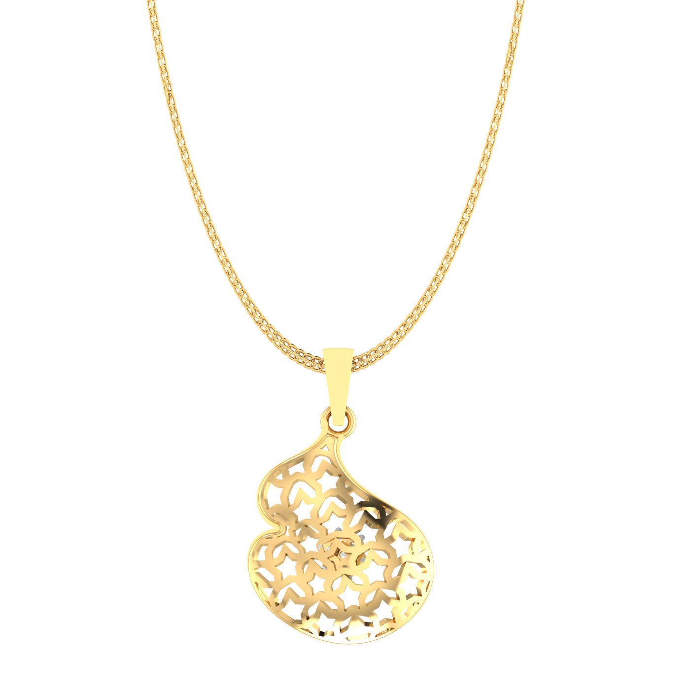 Light weight flower ring earrings pendant set 3dm stl 4 renders  3D print model_1