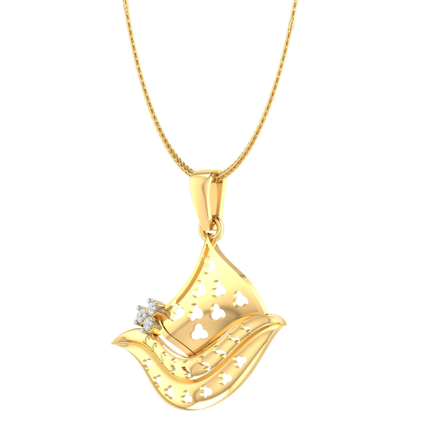 Light weight ring earrings pendant set 3dm stl 4 renders model  3D print model_7