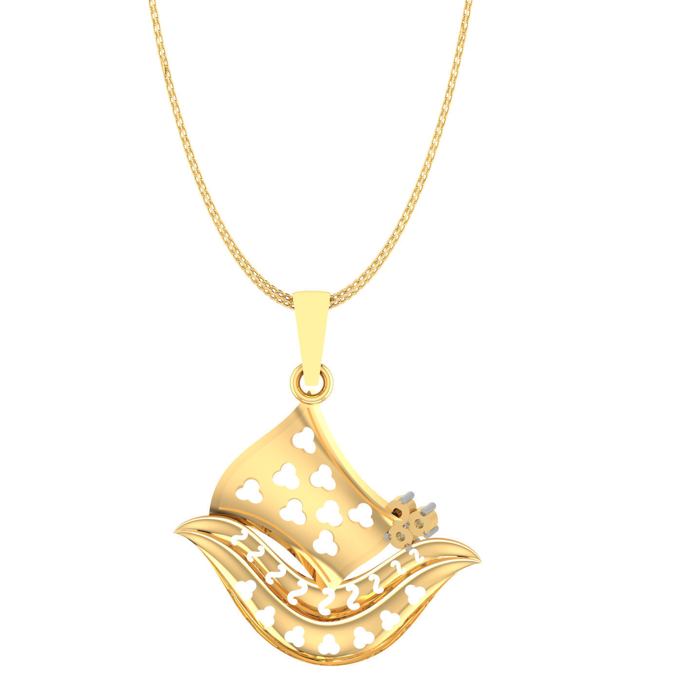 Light weight ring earrings pendant set 3dm stl 4 renders model  3D print model_1