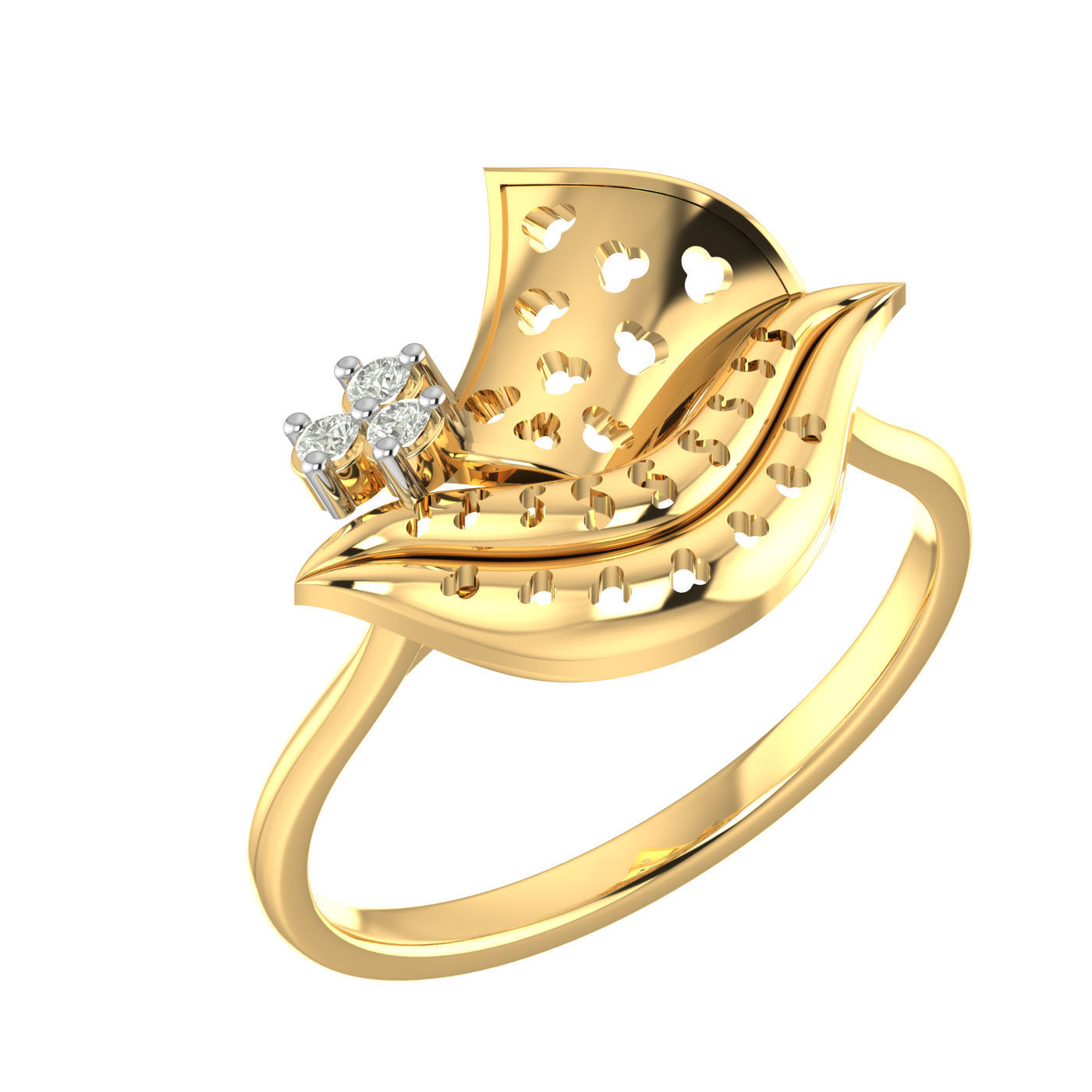 Light weight ring earrings pendant set 3dm stl 4 renders model  3D print model_8