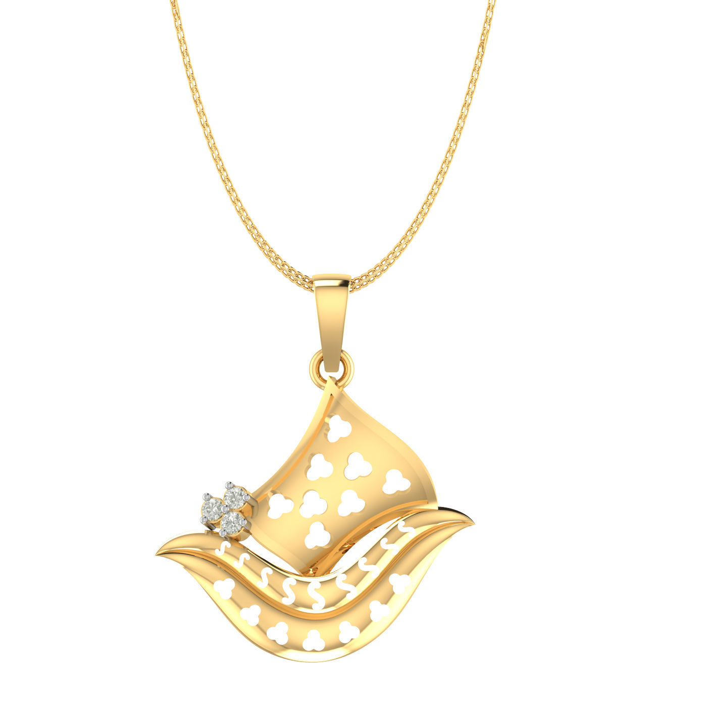 Light weight ring earrings pendant set 3dm stl 4 renders model  3D print model_12