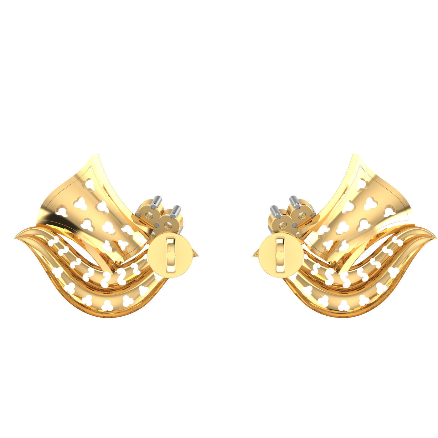 Light weight ring earrings pendant set 3dm stl 4 renders model  3D print model_2