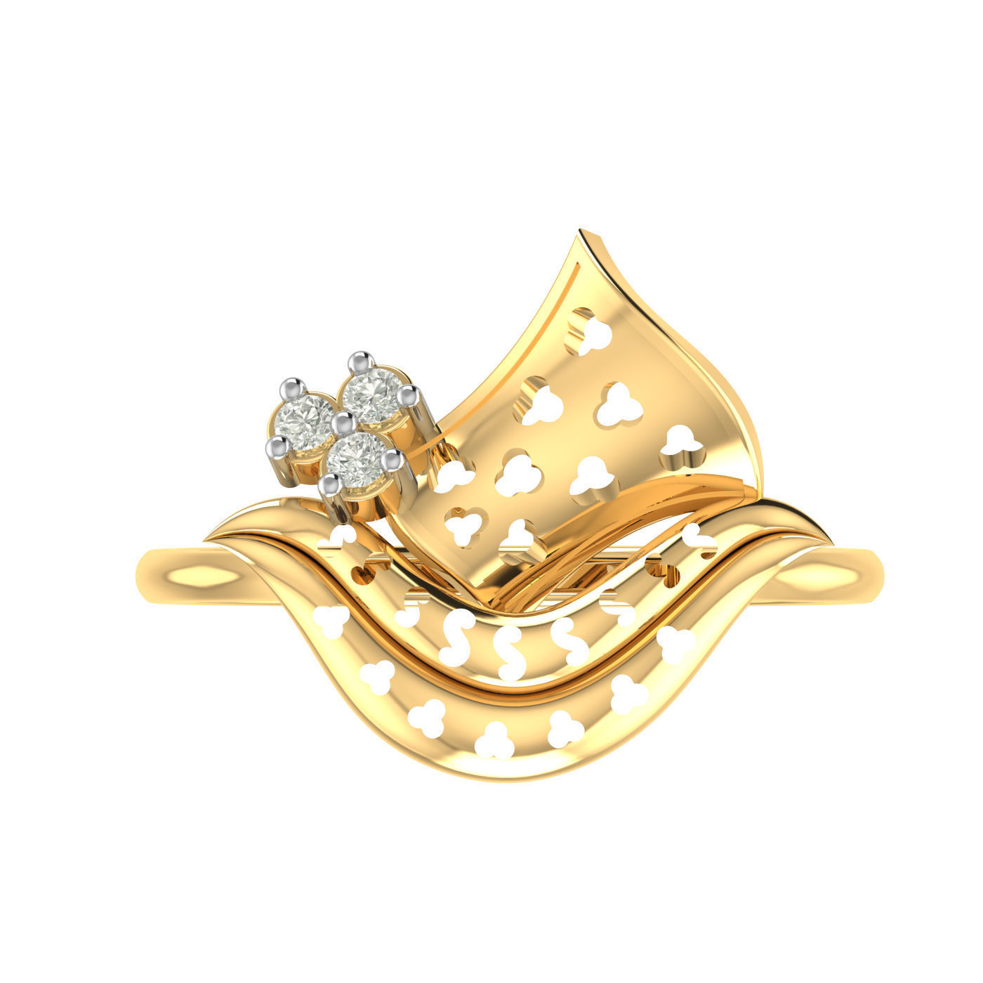 Light weight ring earrings pendant set 3dm stl 4 renders model  3D print model_13