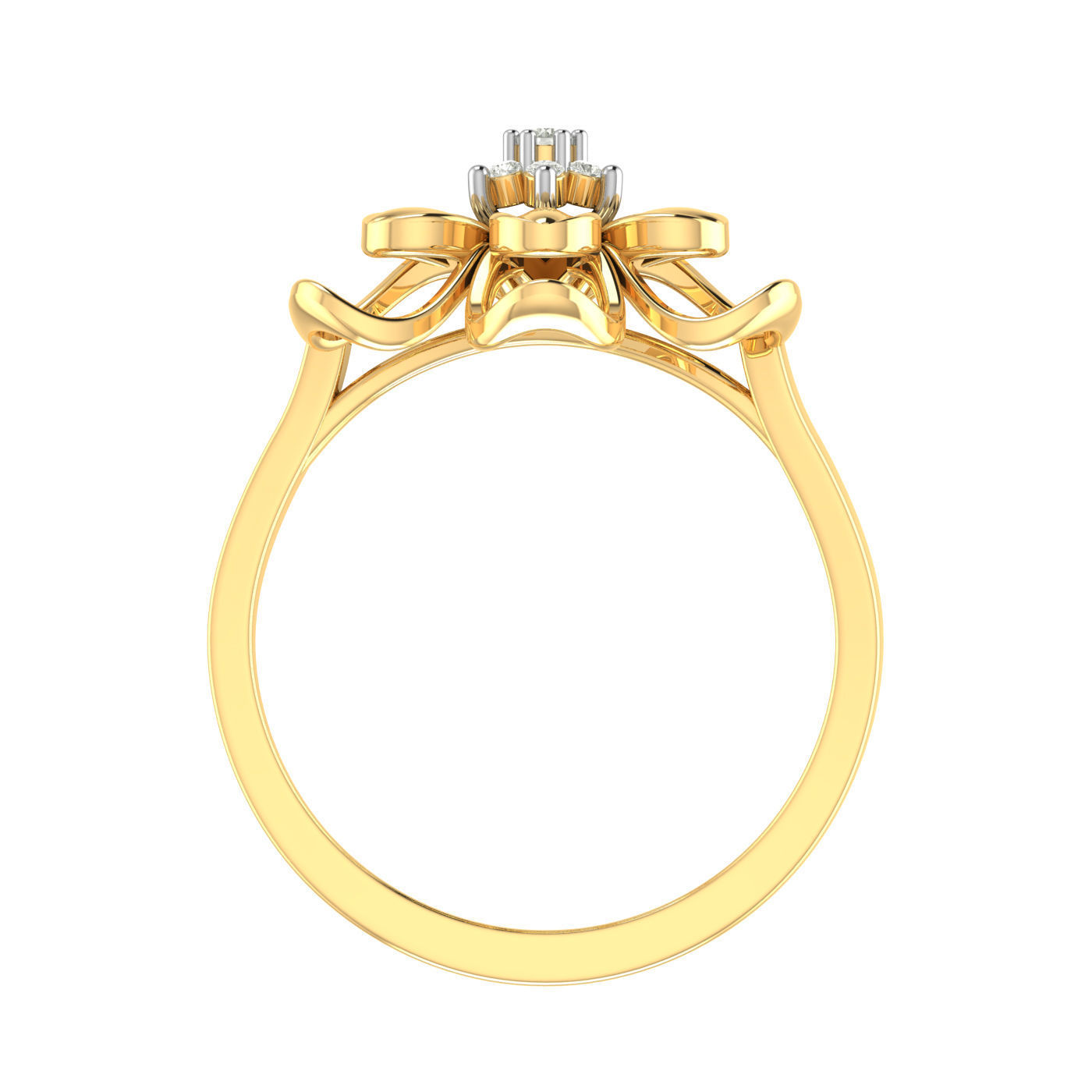 Light weight flower ring earrings pendant set 3dm stl 4 renders 3D print model_3