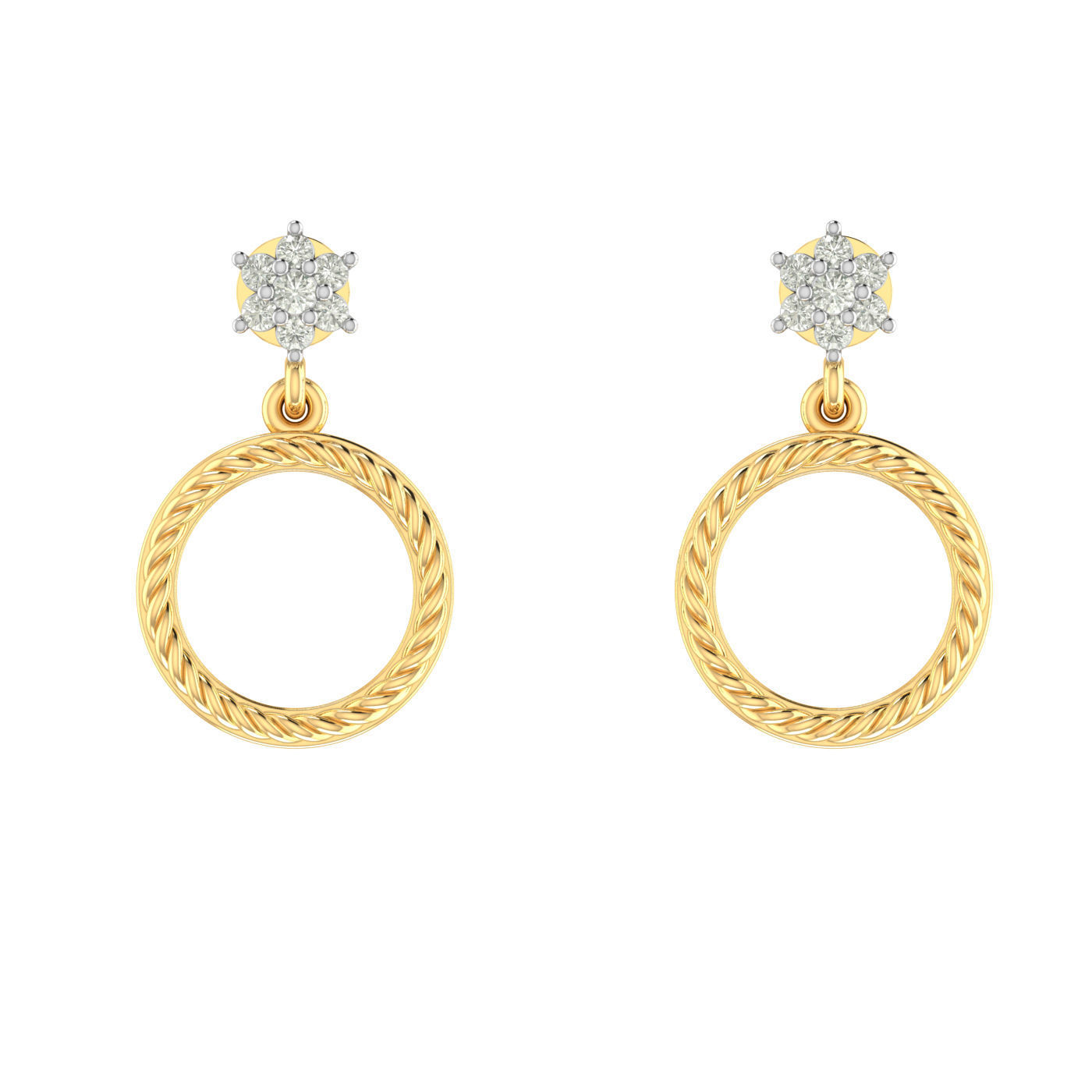 Light weight ring earrings pendant set 3dm stl 4 renders model  3D print model_15