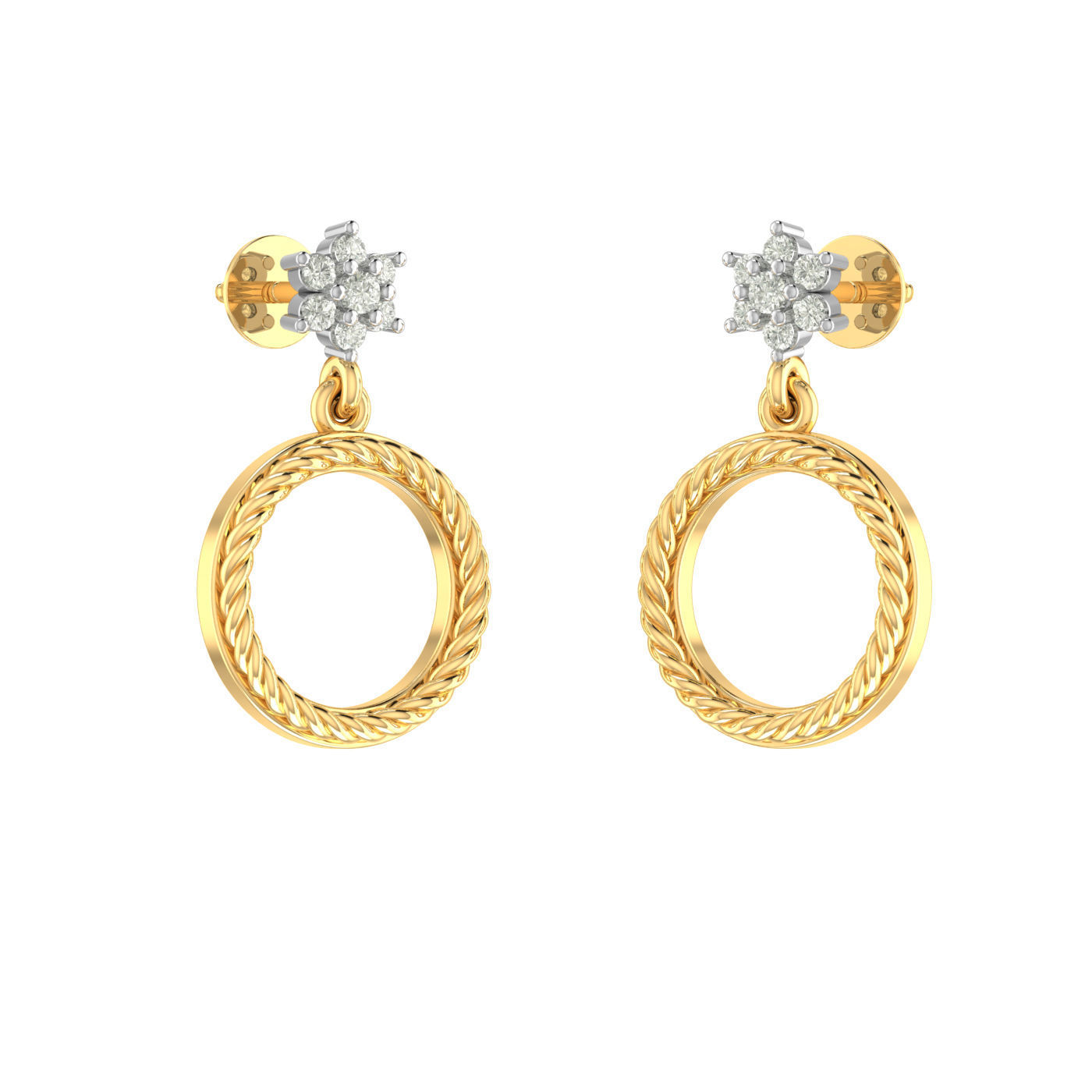 Light weight ring earrings pendant set 3dm stl 4 renders model  3D print model_10