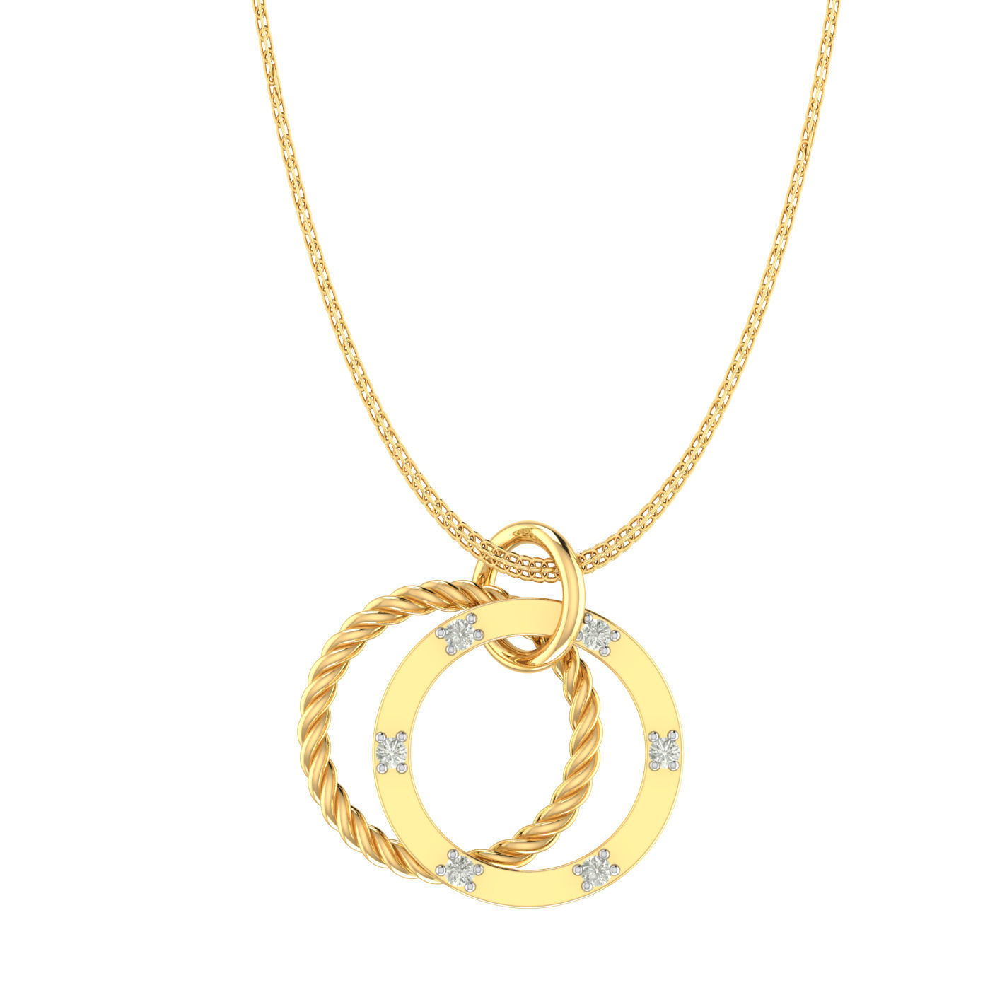 Light weight ring earrings pendant set 3dm stl 4 renders model  3D print model_4