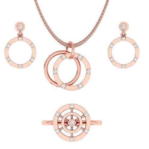 Light weight ring earrings pendant set 3dm stl 4 renders model  3D print model