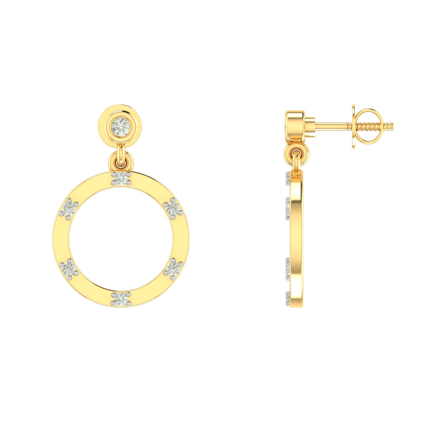 Light weight ring earrings pendant set 3dm stl 4 renders model  3D print model_12