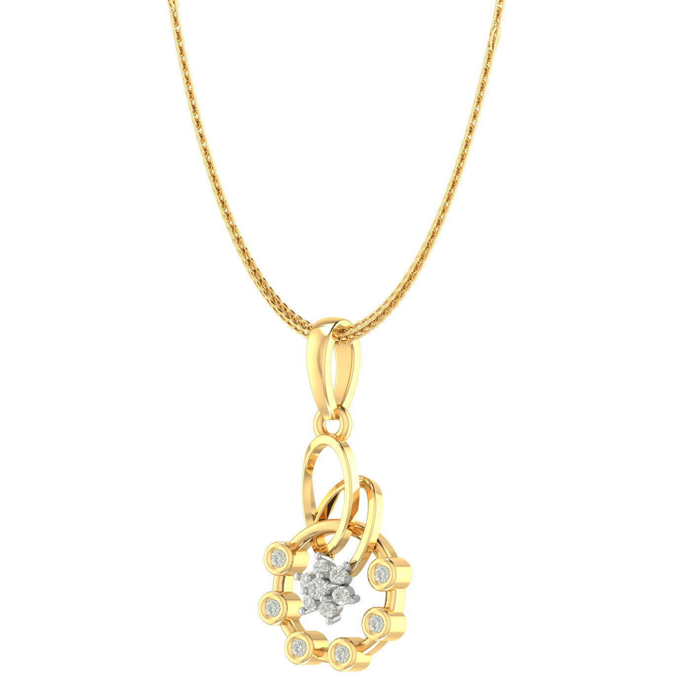 Light weight ring earrings pendant set 3dm stl 4 renders model 3D print model_6