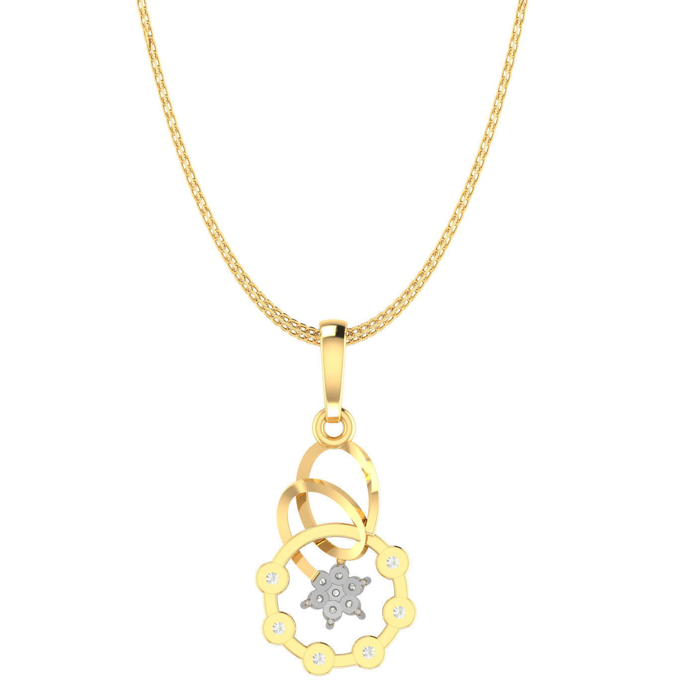 Light weight ring earrings pendant set 3dm stl 4 renders model 3D print model_1