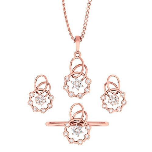 Light weight ring earrings pendant set 3dm stl 4 renders model  3D print model