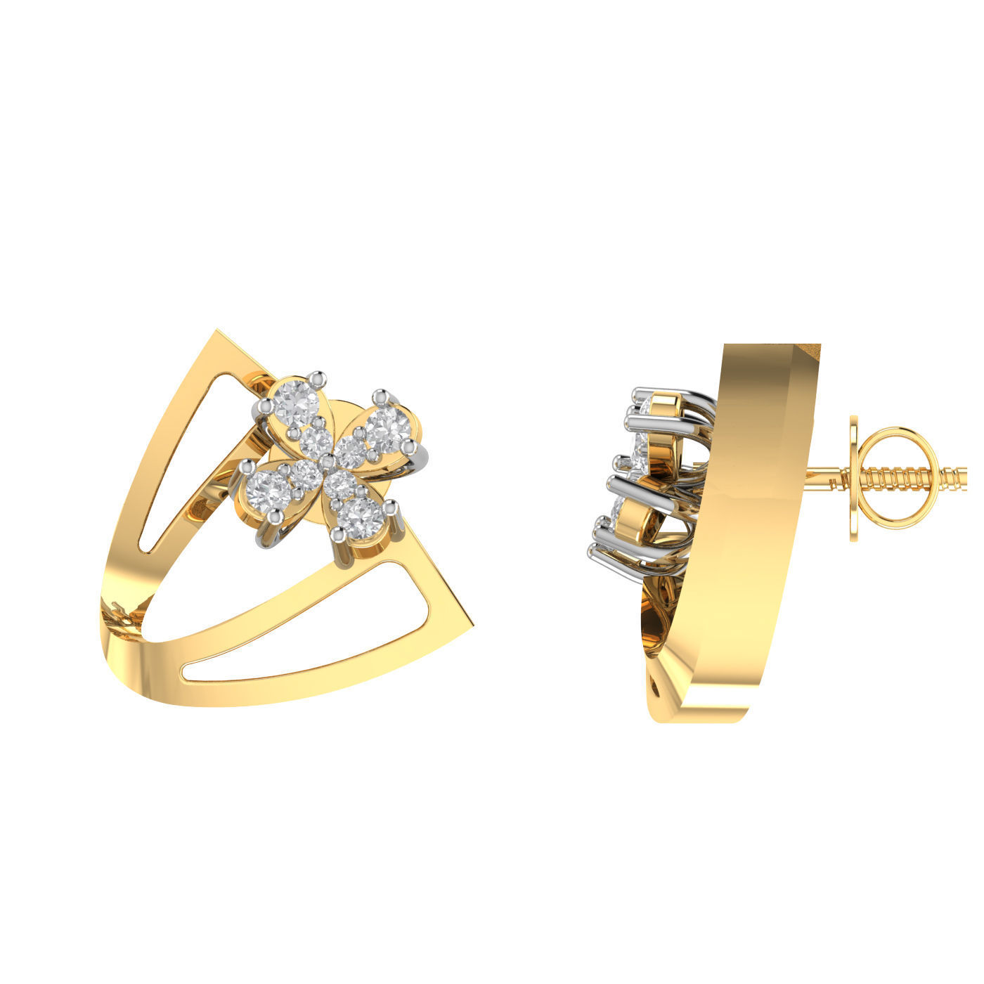 Light weight ring earrings pendant set 3dm stl 4 renders model 3D print model_12