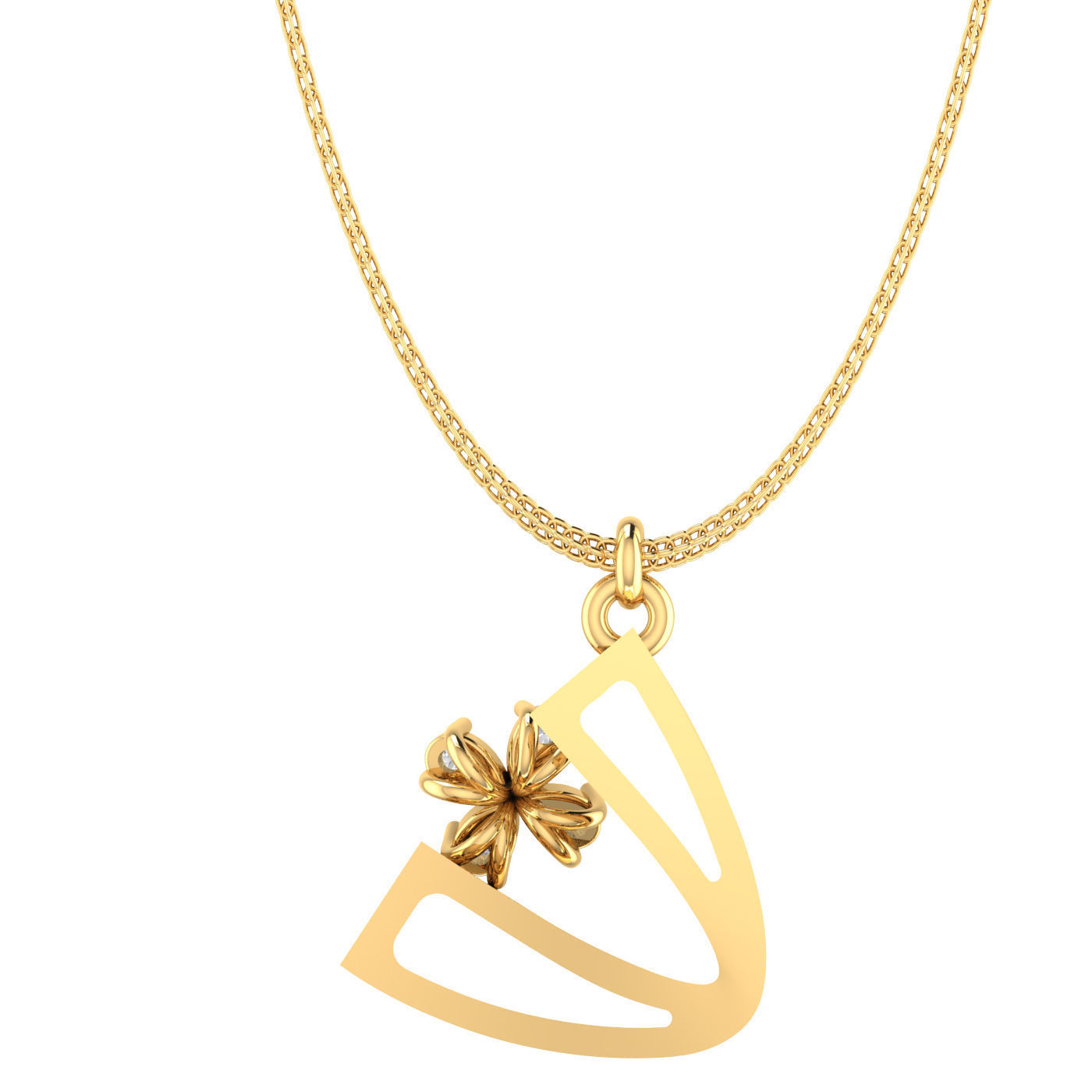 Light weight ring earrings pendant set 3dm stl 4 renders model 3D print model_1