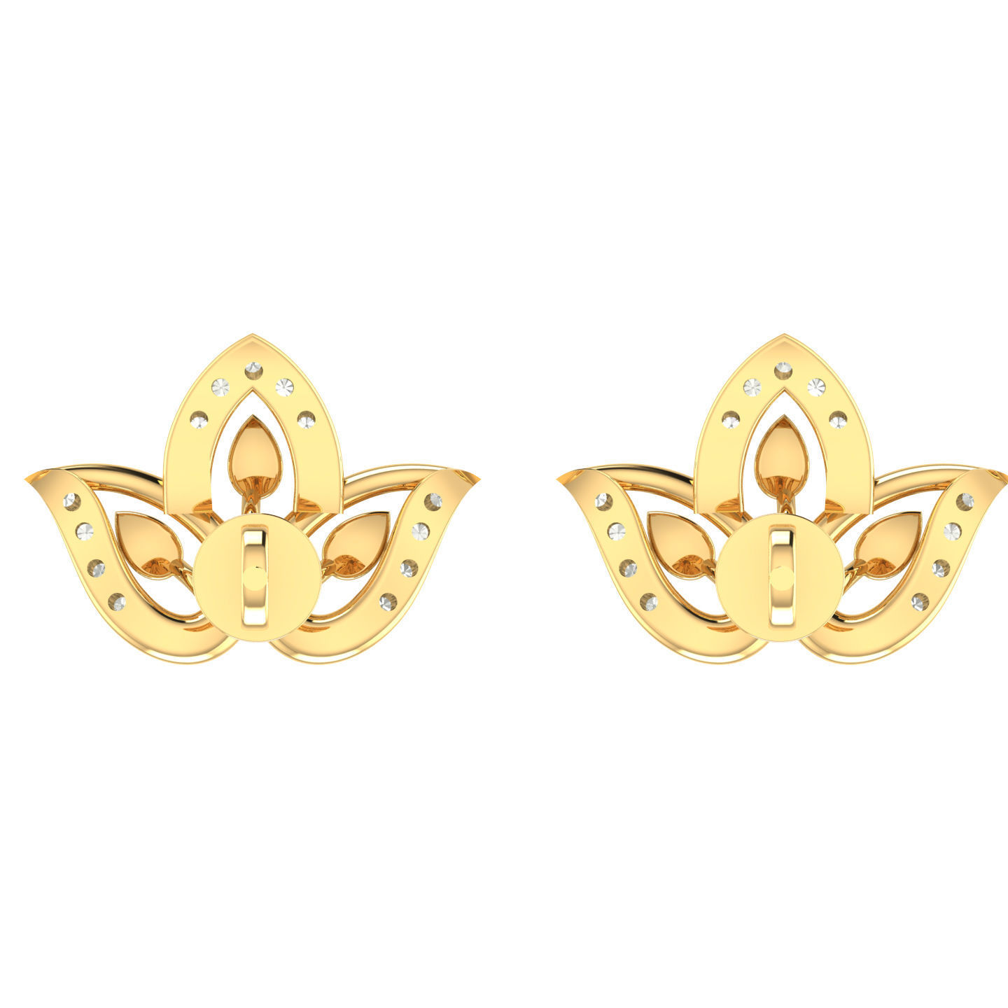 Light weight ring earrings pendant set 3dm stl 4 renders model  3D print model_2