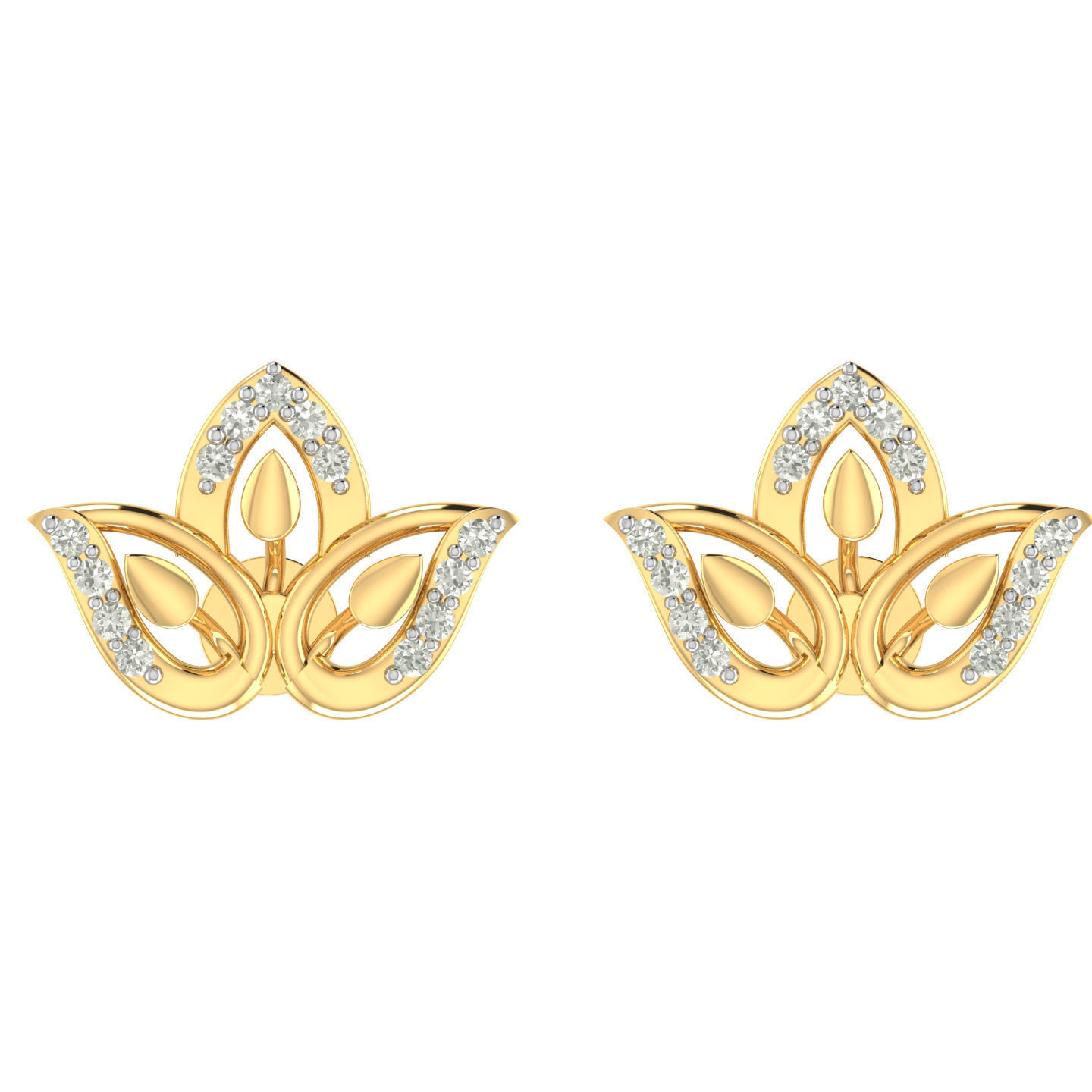 Light weight ring earrings pendant set 3dm stl 4 renders model  3D print model_14