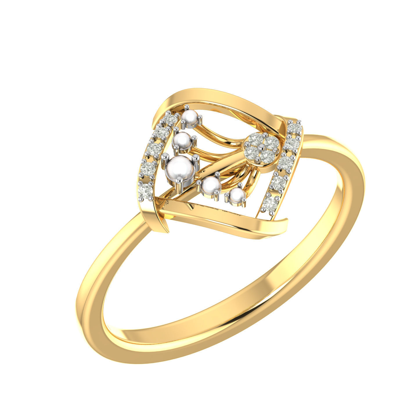 Light weight ring earrings pendant set 3dm stl 4 renders model  3D print model_8