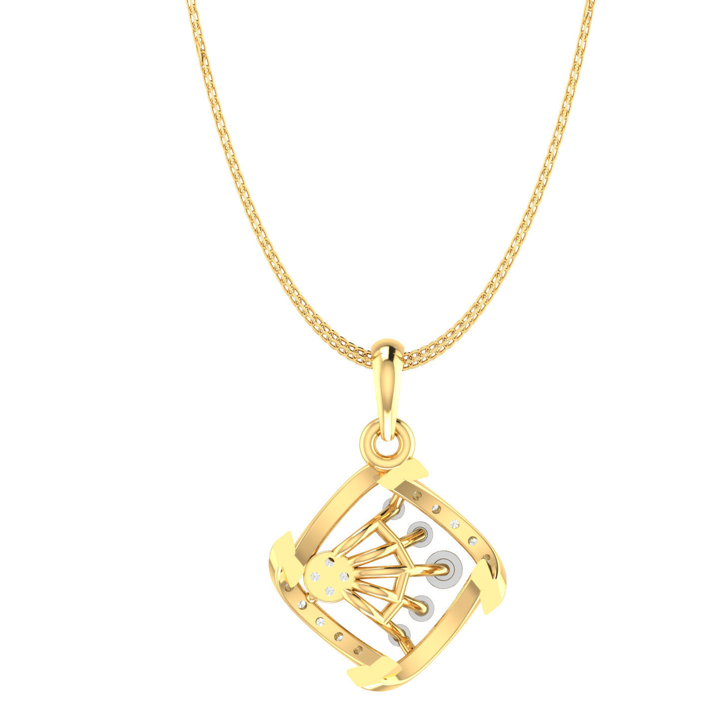 Light weight ring earrings pendant set 3dm stl 4 renders model  3D print model_1