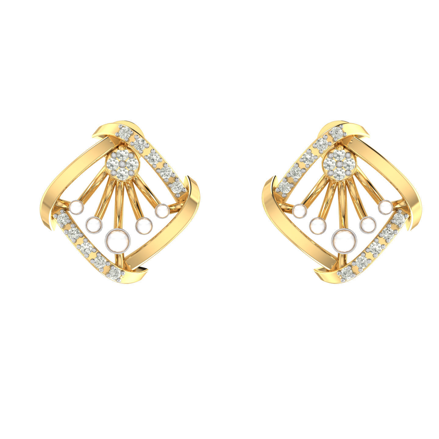 Light weight ring earrings pendant set 3dm stl 4 renders model  3D print model_15