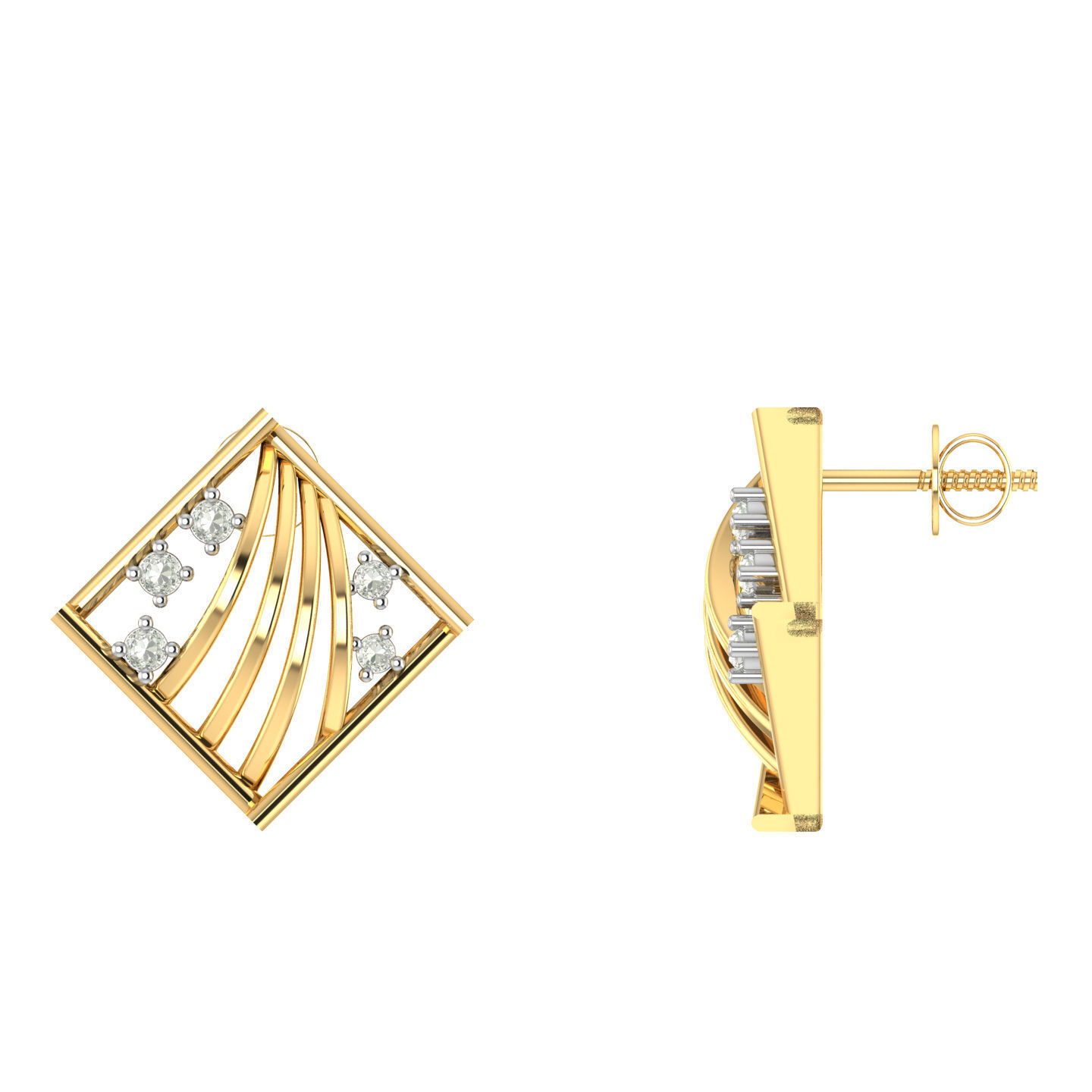 Light weight ring earrings pendant set 3dm stl 4 renders model 3D print model_11