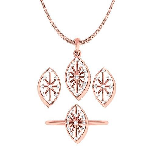 Light weight ring earrings pendant set 3dm stl 4 renders model  3D print model