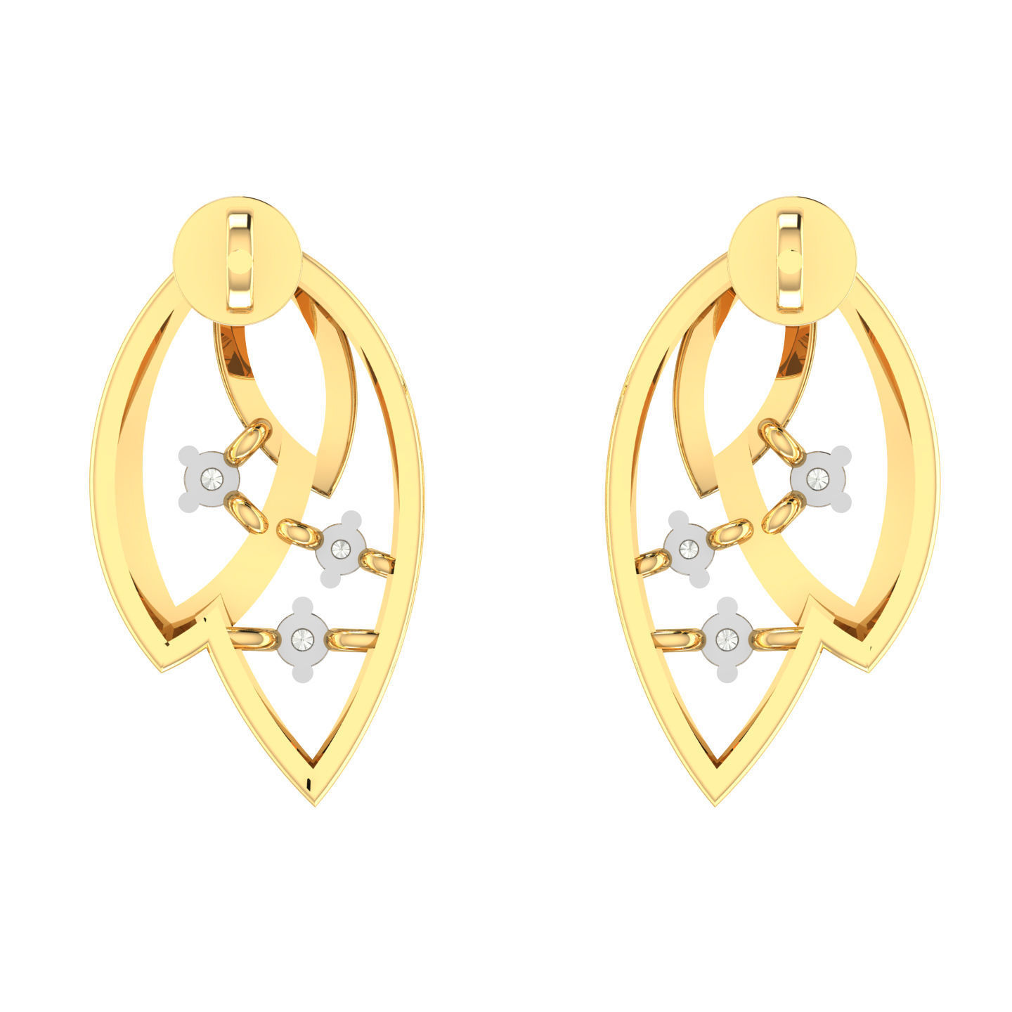 Light weight ring earrings pendant set 3dm stl 4 renders model 3D print model_2