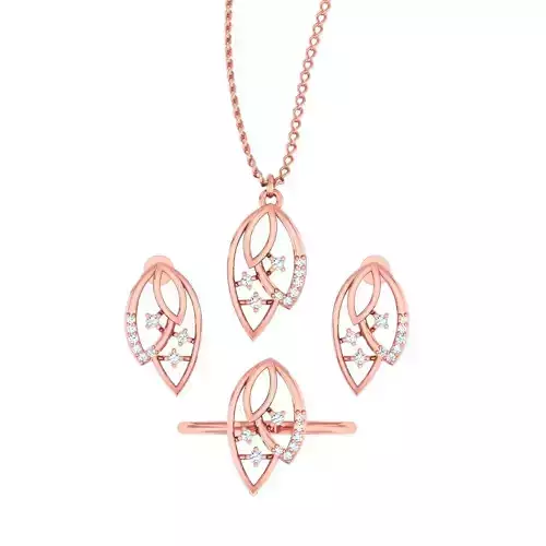 Light weight ring earrings pendant set 3dm stl 4 renders model  3D print model