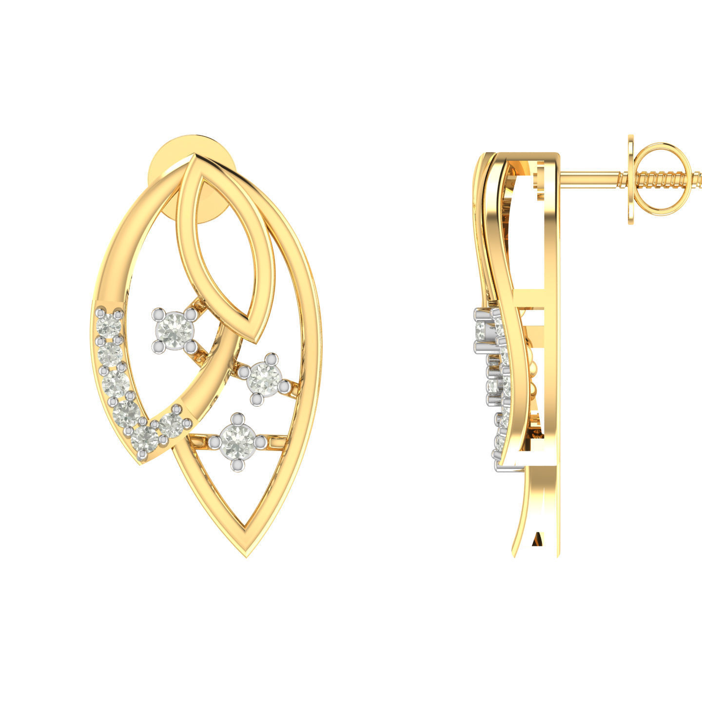 Light weight ring earrings pendant set 3dm stl 4 renders model 3D print model_12