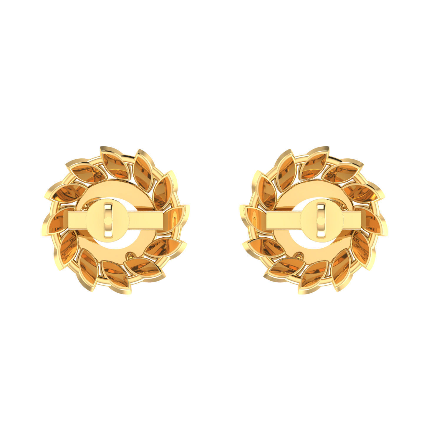 Light weight flower ring earrings pendant set 3dm stl  4 renders 3D print model_7