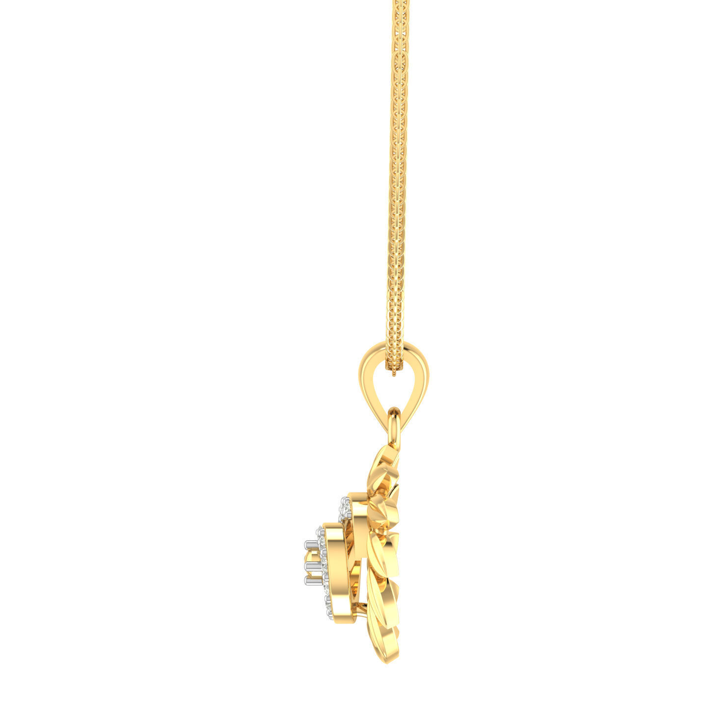 Light weight flower ring earrings pendant set 3dm stl  4 renders 3D print model_9