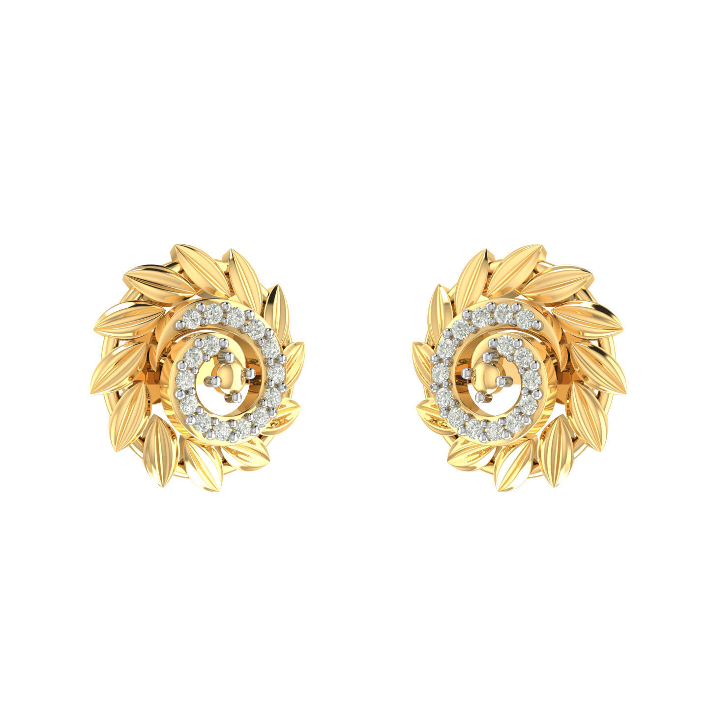 Light weight flower ring earrings pendant set 3dm stl  4 renders 3D print model_2