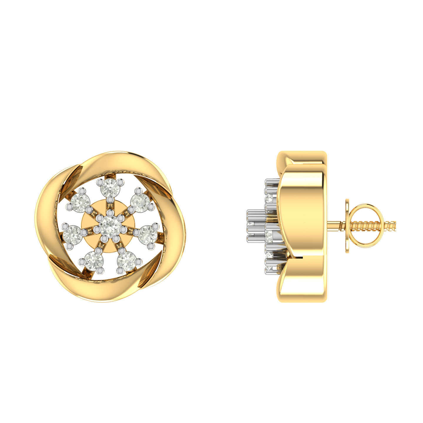 Light weight ring earrings pendant set 3dm stl 4 renders model  3D print model_12