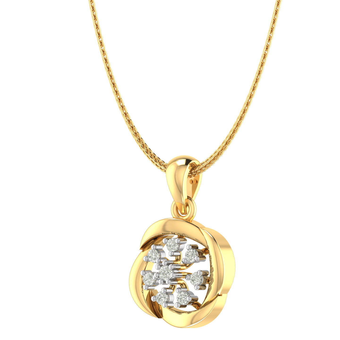 Light weight ring earrings pendant set 3dm stl 4 renders model  3D print model_7