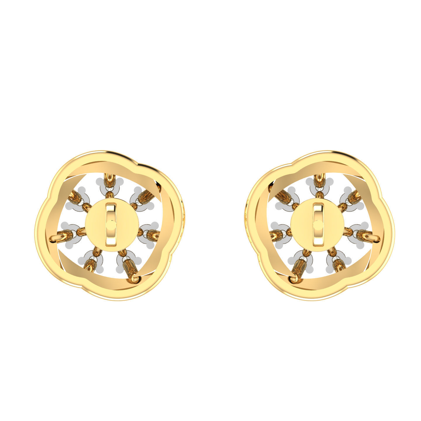 Light weight ring earrings pendant set 3dm stl 4 renders model  3D print model_3