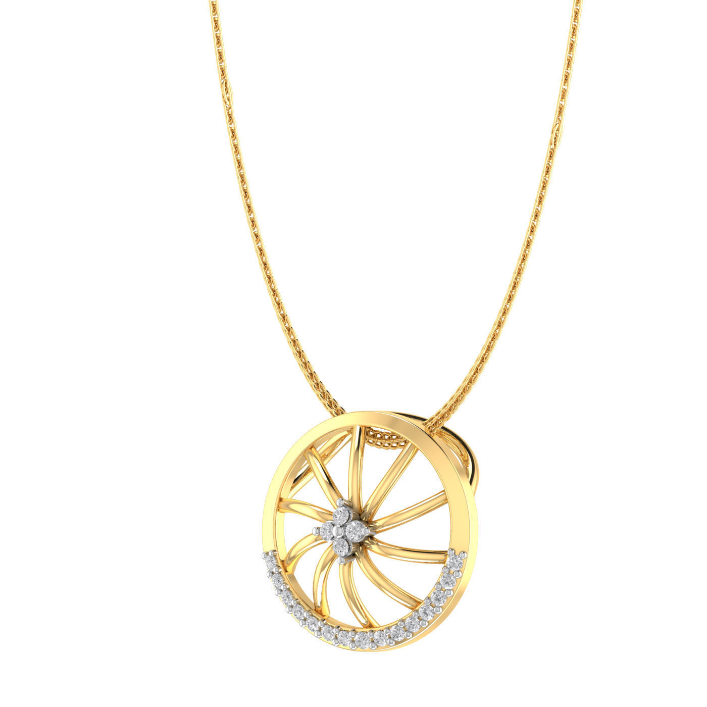 Light weight ring earrings pendant set 3dm stl 4 renders model  3D print model_9