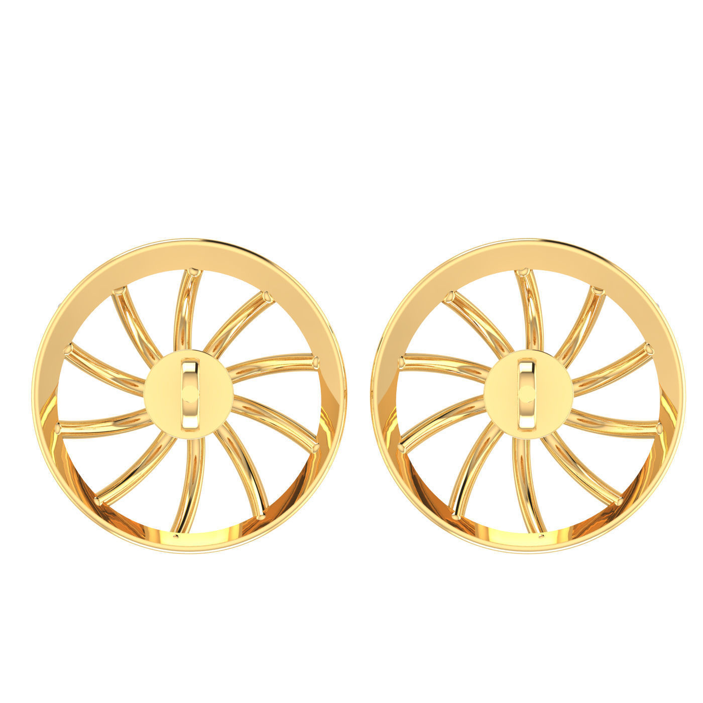 Light weight ring earrings pendant set 3dm stl 4 renders model  3D print model_2