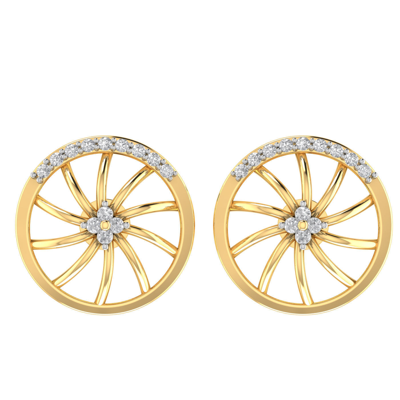 Light weight ring earrings pendant set 3dm stl 4 renders model  3D print model_15