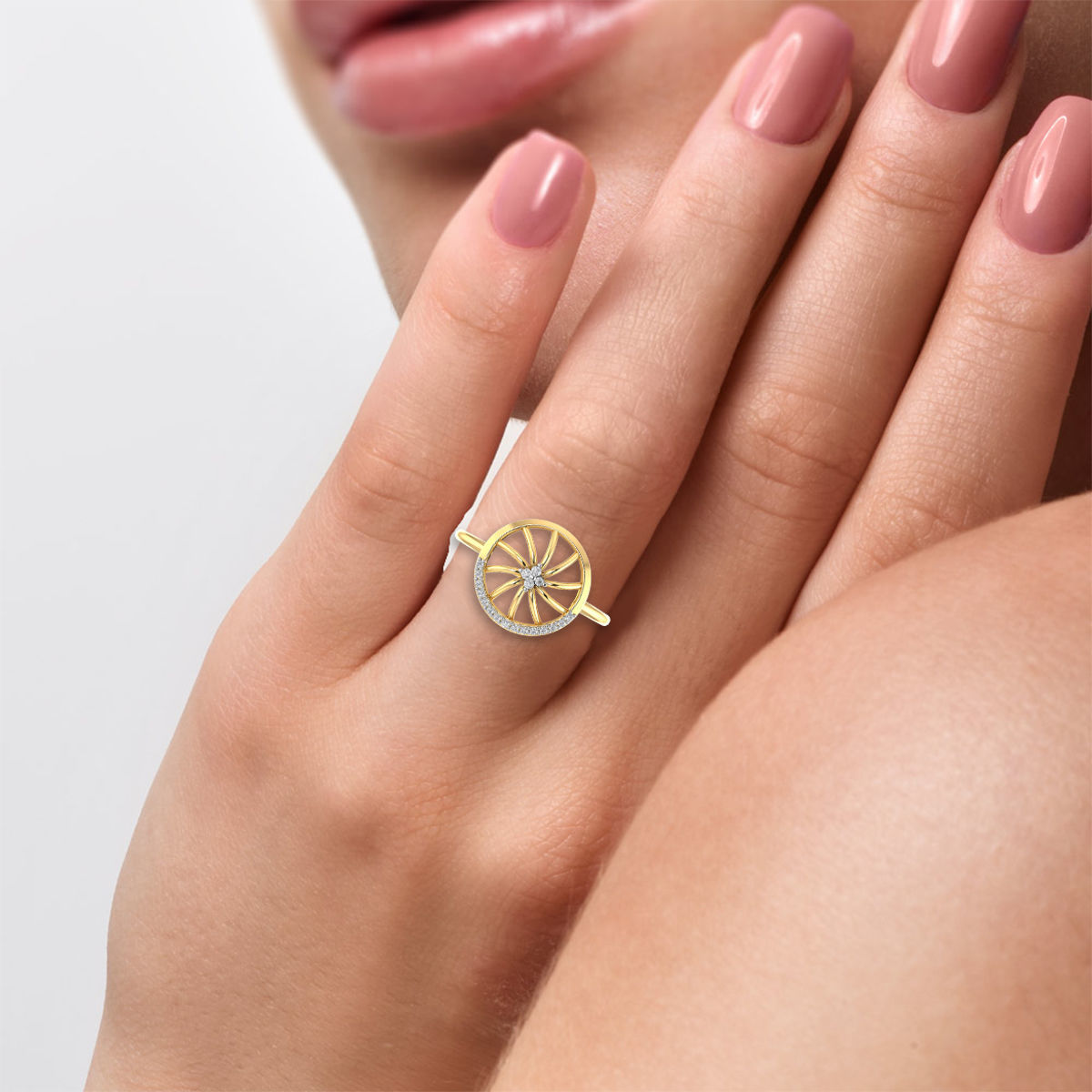 Light weight ring earrings pendant set 3dm stl 4 renders model  3D print model_7