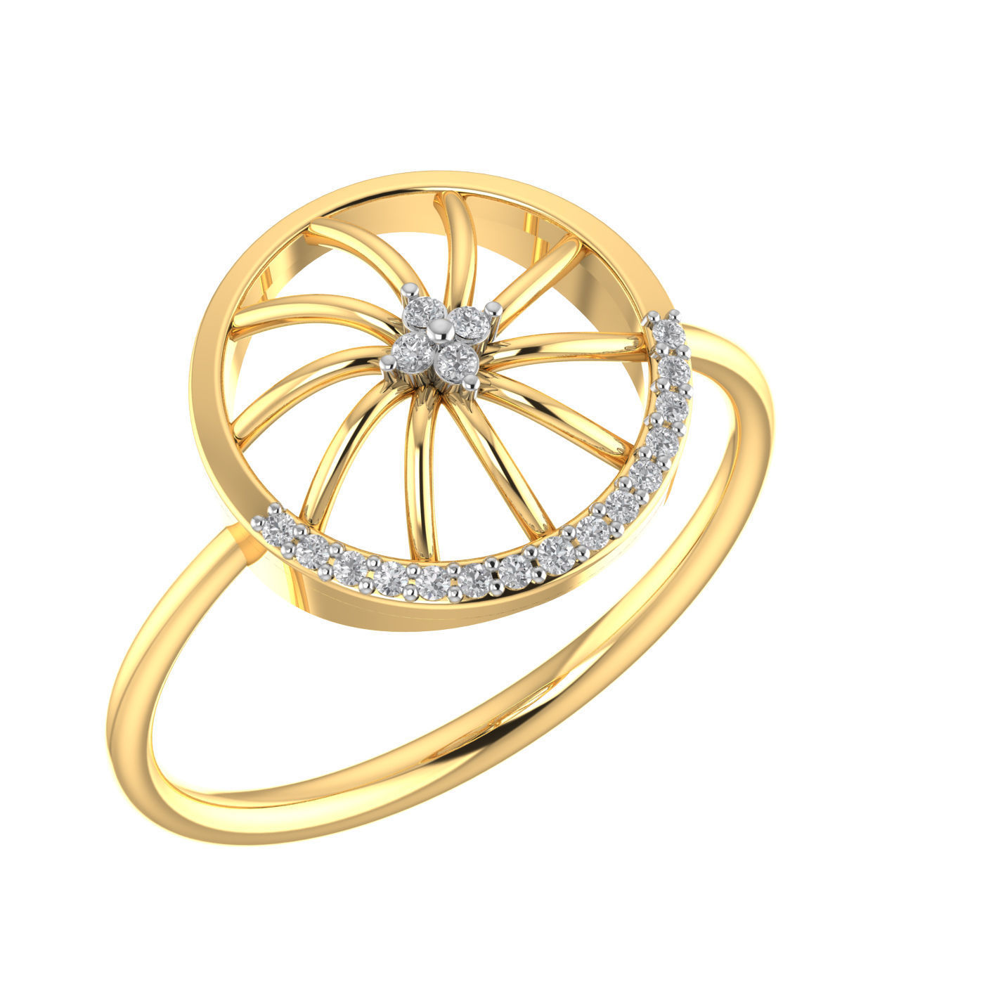 Light weight ring earrings pendant set 3dm stl 4 renders model  3D print model_10