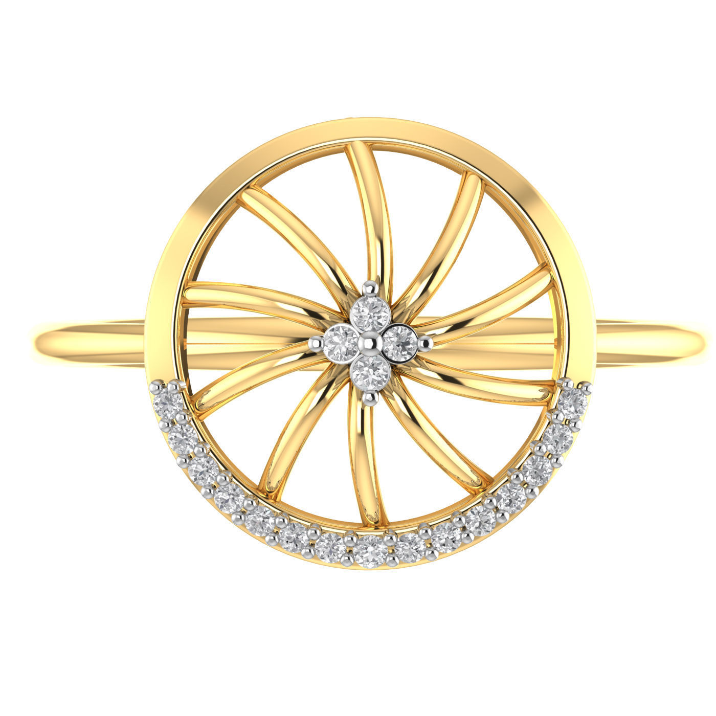 Light weight ring earrings pendant set 3dm stl 4 renders model  3D print model_14