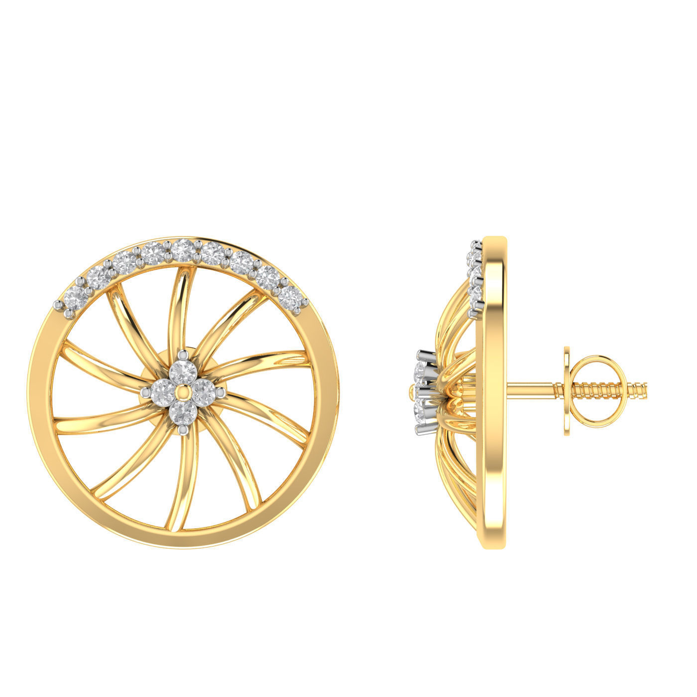 Light weight ring earrings pendant set 3dm stl 4 renders model  3D print model_5