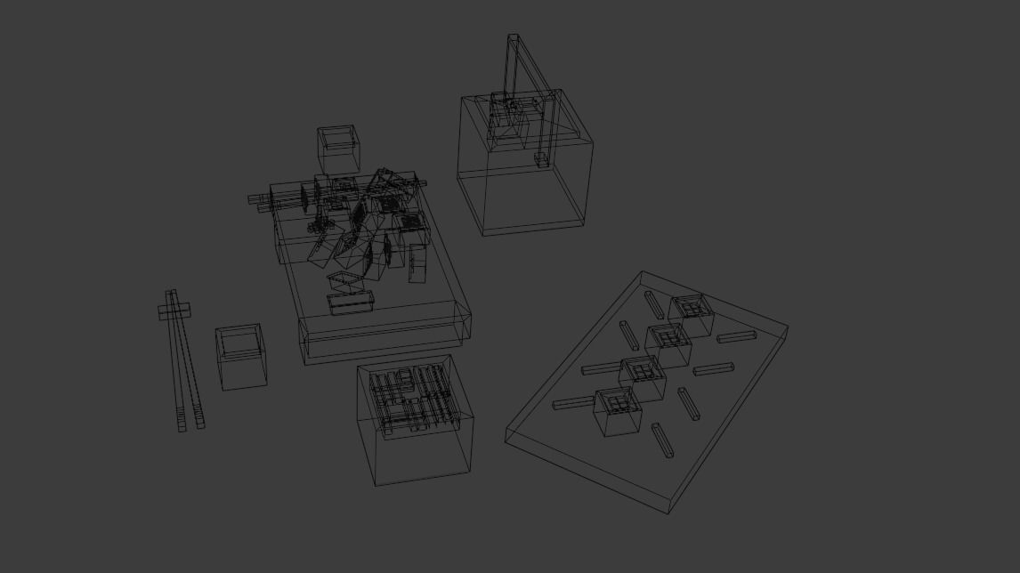 Cartoon sushi set model 3D model_21