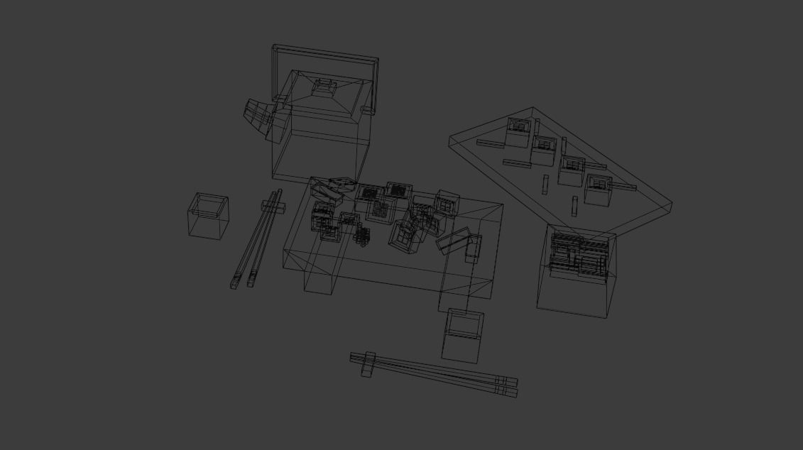 Cartoon sushi set model 3D model_16