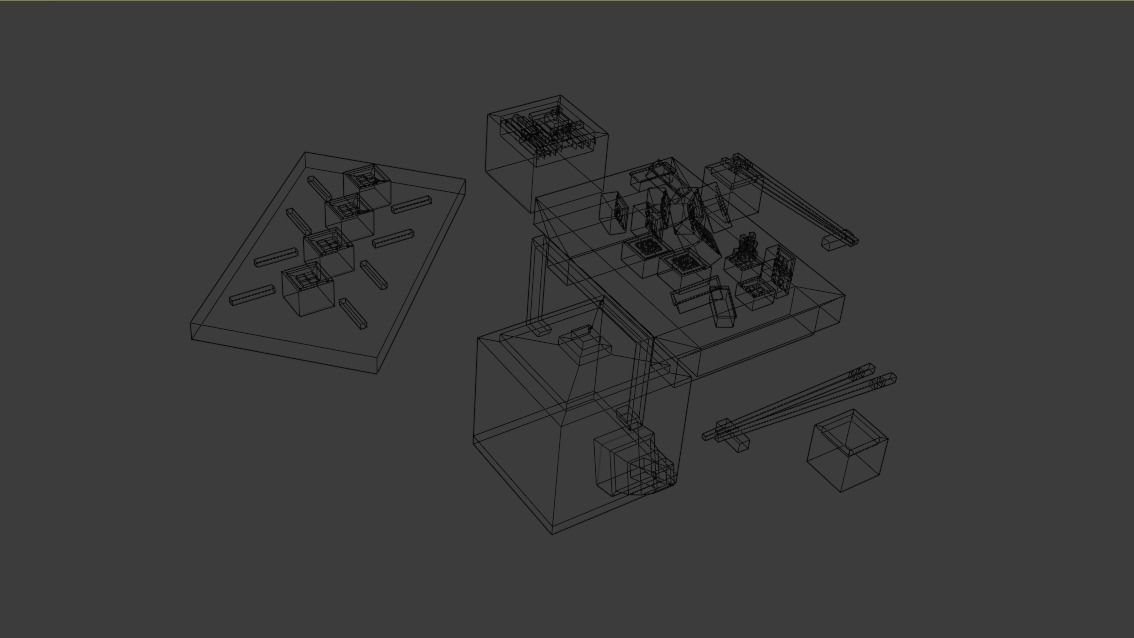 Cartoon sushi set model 3D model_33