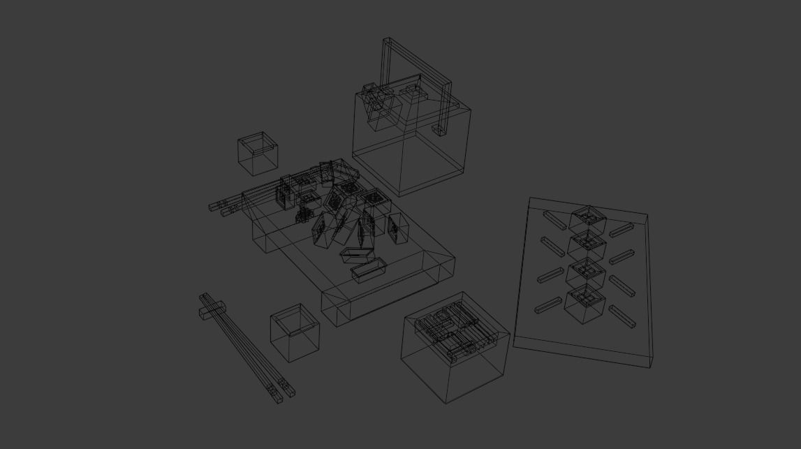 Cartoon sushi set model 3D model_20