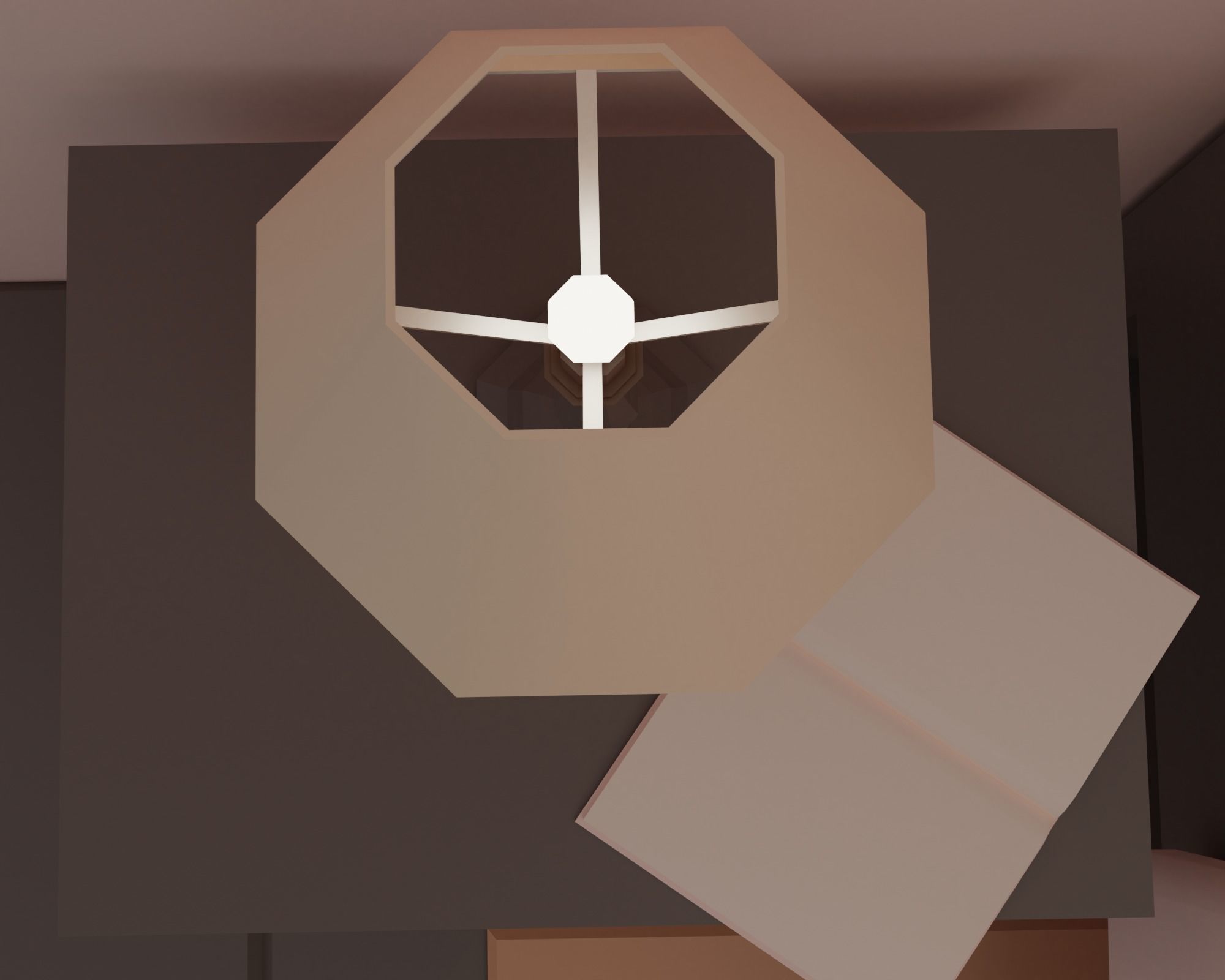 Bedroom alarm clock on table Low-poly 3D model_4