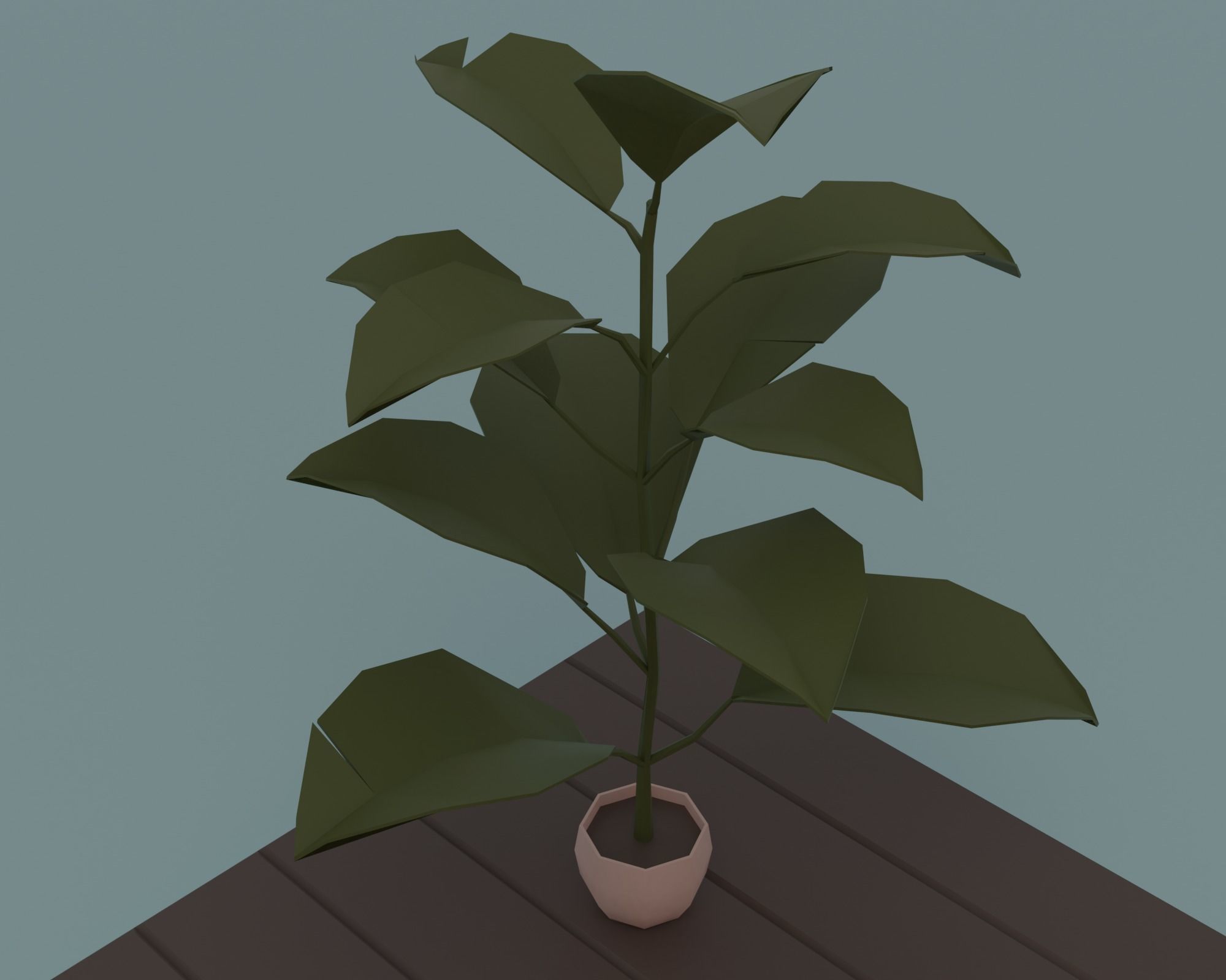 Bedroom alarm clock on table Low-poly 3D model_10