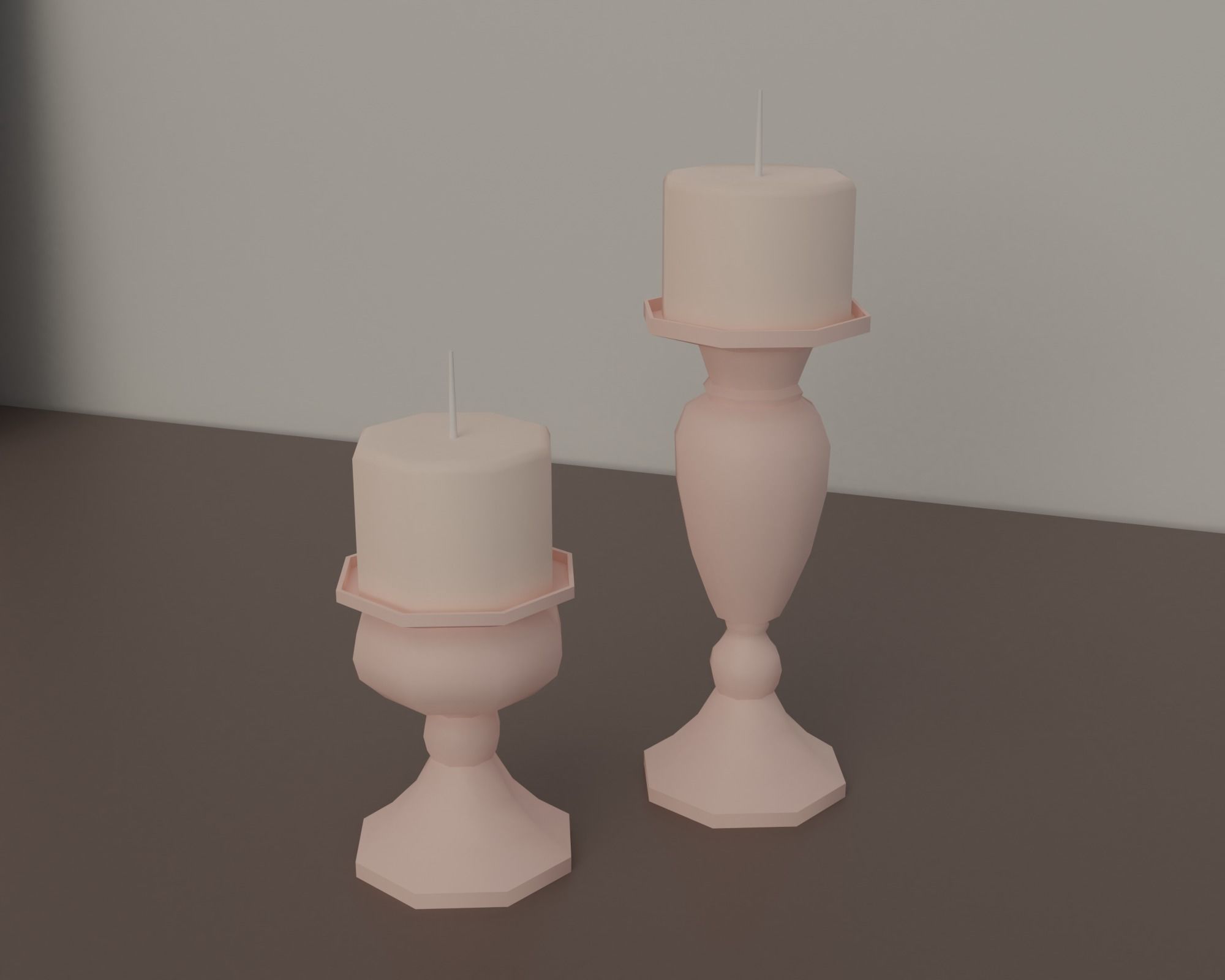 Bedroom alarm clock on table Low-poly 3D model_8